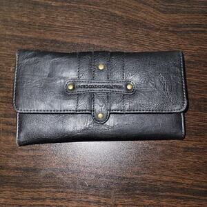 United Colors Of Benetton Black Wallet Leather NWOT